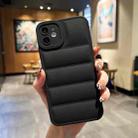 For iPhone 12 Eiderdown Airbag Frosted TPU Phone Case(Black) - 1