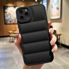 For iPhone 15 Pro Eiderdown Airbag Frosted TPU Phone Case(Black) - 1