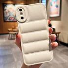 For iPhone XS / X Eiderdown Airbag Frosted TPU Phone Case(White) - 1