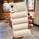 For iPhone XR Eiderdown Airbag Frosted TPU Phone Case(White) - 1