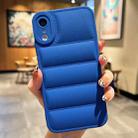 For iPhone XR Eiderdown Airbag Frosted TPU Phone Case(Blue) - 1