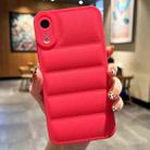 For iPhone XR Eiderdown Airbag Frosted TPU Phone Case(Red) - 1