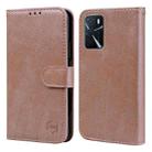 For OPPO A16 / A16S / A54S / A55 5G Skin Feeling Oil Leather Texture PU + TPU Phone Case(Champagne) - 1