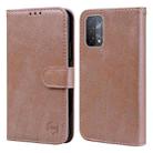 For OPPO A54 5G / A74 5G Skin Feeling Oil Leather Texture PU + TPU Phone Case(Champagne) - 1