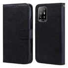 For OPPO A94 5G / A95 5G Skin Feeling Oil Leather Texture PU + TPU Phone Case(Black) - 1