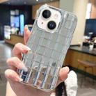 For iPhone 14 Plus Electroplated Glazed Tile TPU Phone Case(Silver) - 1