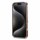 For iPhone 17 Pro Max Denior Crocodile Texture Genuine Leather Electroplating Phone Case(Purple) - 3