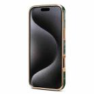 For iPhone 17 Pro Max Denior Crocodile Texture Genuine Leather Electroplating Phone Case(Green) - 3