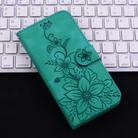 For OPPO A60 4G Lily Embossed Leather Phone Case(Green) - 2