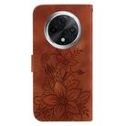 For OPPO A3 Pro 5G Lily Embossed Leather Phone Case(Brown) - 3