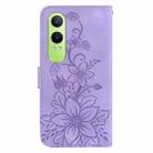 For OPPO K12x Lily Embossed Leather Phone Case(Purple) - 3