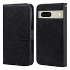 For Google Pixel 7 Skin Feeling Oil Leather Texture PU + TPU Phone Case(Black) - 1