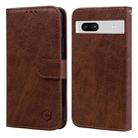 For Google Pixel 7A Skin Feeling Oil Leather Texture PU + TPU Phone Case(Brown) - 1