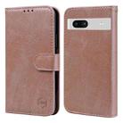 For Google Pixel 7A Skin Feeling Oil Leather Texture PU + TPU Phone Case(Champagne) - 1