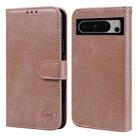 For Google Pixel 8 Pro Skin Feeling Oil Leather Texture PU + TPU Phone Case(Champagne) - 1