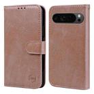 For Google Pixel 9 Skin Feeling Oil Leather Texture PU + TPU Phone Case(Champagne) - 1