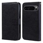 For Google Pixel 9 Pro XL Skin Feeling Oil Leather Texture PU + TPU Phone Case(Black) - 1