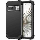 For Google Pixel 8 Pro 3 in 1 Shockproof PC + Silicone Phone Case(Black) - 1