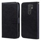 For Xiaomi Redmi 9 Skin Feeling Oil Leather Texture PU + TPU Phone Case(Black) - 1