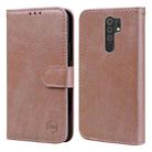 For Xiaomi Redmi 9 Skin Feeling Oil Leather Texture PU + TPU Phone Case(Champagne) - 1