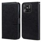 For Xiaomi Redmi 10C Global Skin Feeling Oil Leather Texture PU + TPU Phone Case(Black) - 1