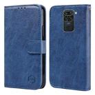 For Xiaomi Redmi Note 9 / 10X 4G Skin Feeling Oil Leather Texture PU + TPU Phone Case(Dark Blue) - 1