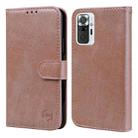 For Xiaomi Redmi Note 10 Pro Skin Feeling Oil Leather Texture PU + TPU Phone Case(Champagne) - 1