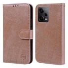 For Xiaomi Redmi Note 12 Pro Global Skin Feeling Oil Leather Texture PU + TPU Phone Case(Champagne) - 1