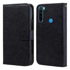 For Xiaomi Redmi Note 8 Skin Feeling Oil Leather Texture PU + TPU Phone Case(Black) - 1