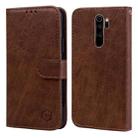 For Xiaomi Redmi Note 8 Pro Skin Feeling Oil Leather Texture PU + TPU Phone Case(Brown) - 1