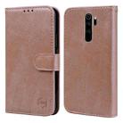 For Xiaomi Redmi Note 8 Pro Skin Feeling Oil Leather Texture PU + TPU Phone Case(Champagne) - 1