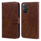 For Xiaomi Redmi Note 11 Pro 4G Global Skin Feeling Oil Leather Texture PU + TPU Phone Case(Brown) - 1