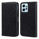 For Xiaomi Redmi Note 12 4G Global Skin Feeling Oil Leather Texture PU + TPU Phone Case(Black) - 1