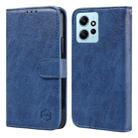 For Xiaomi Redmi Note 12 4G Global Skin Feeling Oil Leather Texture PU + TPU Phone Case(Dark Blue) - 1