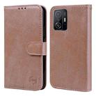 For Xiaomi 11T Pro Skin Feeling Oil Leather Texture PU + TPU Phone Case(Champagne) - 1