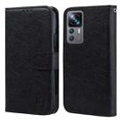 For Xiaomi 12T Pro Skin Feeling Oil Leather Texture PU + TPU Phone Case(Black) - 1