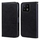 For Xiaomi 13 Skin Feeling Oil Leather Texture PU + TPU Phone Case(Black) - 1