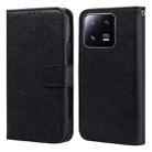 For Xiaomi 13 Pro Skin Feeling Oil Leather Texture PU + TPU Phone Case(Black) - 1