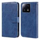 For Xiaomi 13 Pro Skin Feeling Oil Leather Texture PU + TPU Phone Case(Dark Blue) - 1