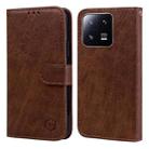 For Xiaomi 13 Pro Skin Feeling Oil Leather Texture PU + TPU Phone Case(Brown) - 1