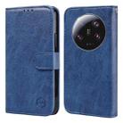 For Xiaomi 13 Ultra Skin Feeling Oil Leather Texture PU + TPU Phone Case(Dark Blue) - 1