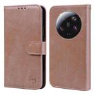 For Xiaomi 13 Ultra Skin Feeling Oil Leather Texture PU + TPU Phone Case(Champagne) - 1