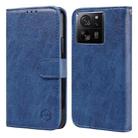 For Xiaomi 13T Pro Skin Feeling Oil Leather Texture PU + TPU Phone Case(Dark Blue) - 1