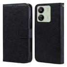 For Xiaomi Redmi 13C Skin Feeling Oil Leather Texture PU + TPU Phone Case(Black) - 1