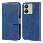 For Xiaomi Redmi 13C Skin Feeling Oil Leather Texture PU + TPU Phone Case(Dark Blue) - 1