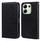 For Xiaomi Redmi Note 13 4G Skin Feeling Oil Leather Texture PU + TPU Phone Case(Black) - 1