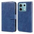 For Xiaomi Redmi Note 13 5G Skin Feeling Oil Leather Texture PU + TPU Phone Case(Dark Blue) - 1