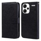 For Xiaomi Redmi Note 13 Pro+ Skin Feeling Oil Leather Texture PU + TPU Phone Case(Black) - 1