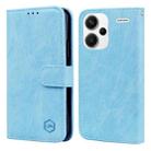 For Xiaomi Redmi Note 13 Pro+ Skin Feeling Oil Leather Texture PU + TPU Phone Case(Light Blue) - 1