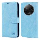 For Xiaomi Redmi A3 Skin Feeling Oil Leather Texture PU + TPU Phone Case(Light Blue) - 1